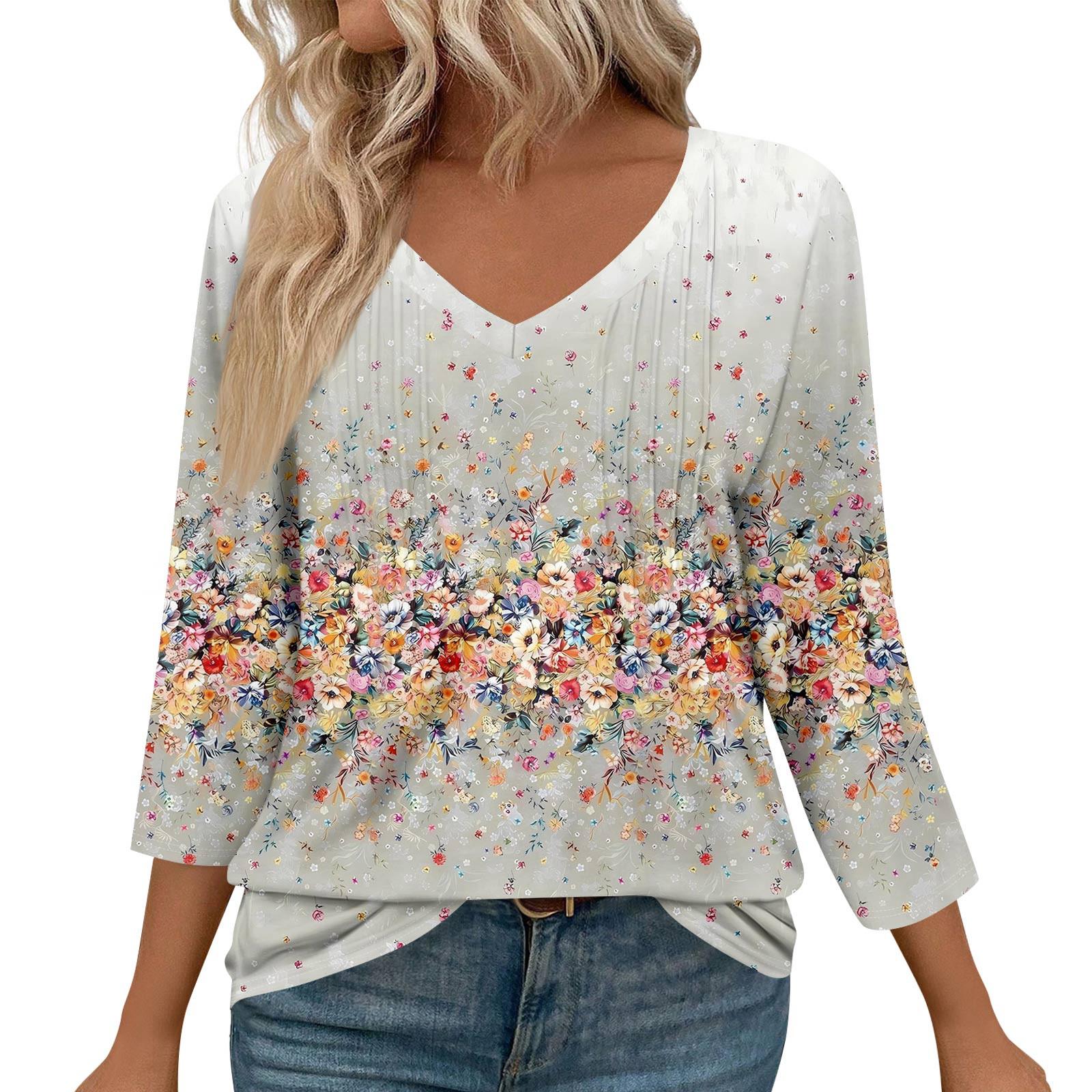 Женская мода повседневные топы с рукавом 3/4 плиссированные модные топы футболки S
Женская мода повседневные топы с рукавом 3/4 плиссированные модные топы футболки S