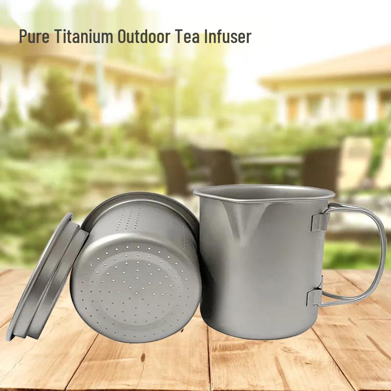 450ml Titanium Tea Infuser Set: Lightweight, Portable for Travel, Camping, Home & Office Use
450ml Titanium Tea Infuser Set: Lightweight, Portable for Travel, Camping, Home & Office Use