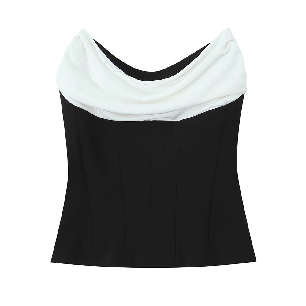 Spring 2025 Women s Slim Fit Strapless Top - Solid Color with Patchwork Design Large чёрный
Spring 2025 Women s Slim Fit Strapless Top - Solid Color with Patchwork Design Large чёрный