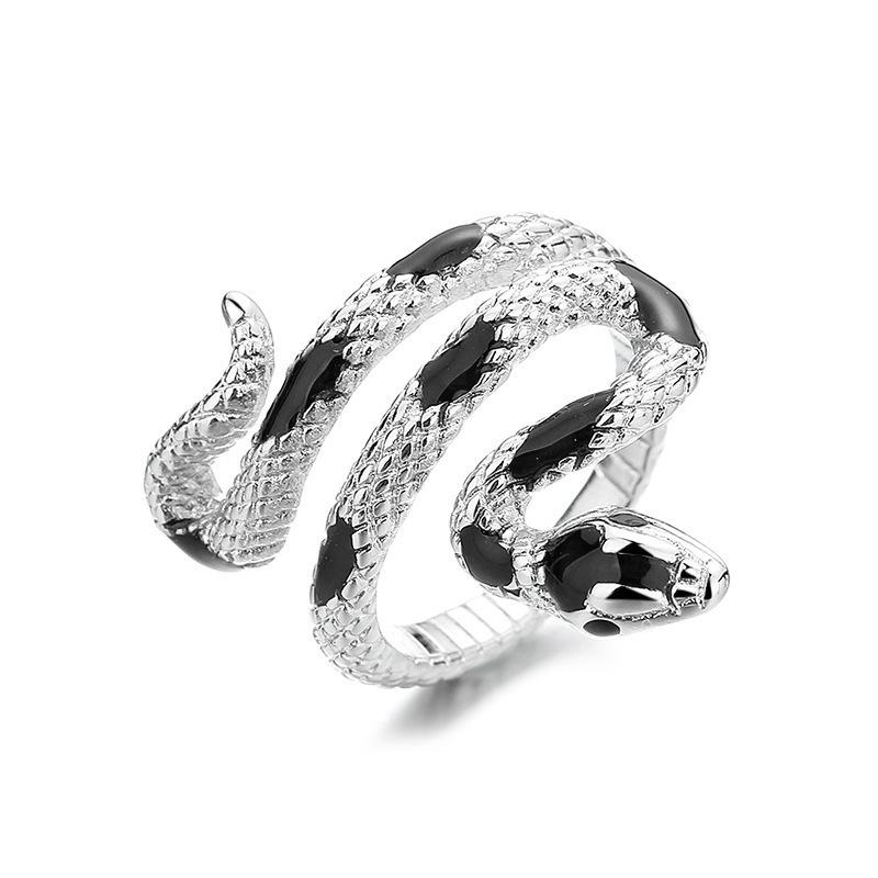 Fashion Gothic Drop Oil Snake Rings for Women Punk Hip Hop Silver Color Opening Adjustable Animal Ring Trendy Party Jewelry Gift
Fashion Gothic Drop Oil Snake Rings for Women Punk Hip Hop Silver Color Opening Adjustable Animal Ring Trendy Party Jewelry Gift