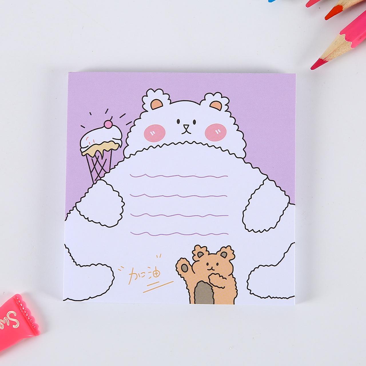 Cartoon Notepad Purple Bear Memo Pad Self-adhesive Sticky Note Decal Scrapbooking DIY Kawaii Diary Stationery School Supplies
Cartoon Notepad Purple Bear Memo Pad Self-adhesive Sticky Note Decal Scrapbooking DIY Kawaii Diary Stationery School Supplies