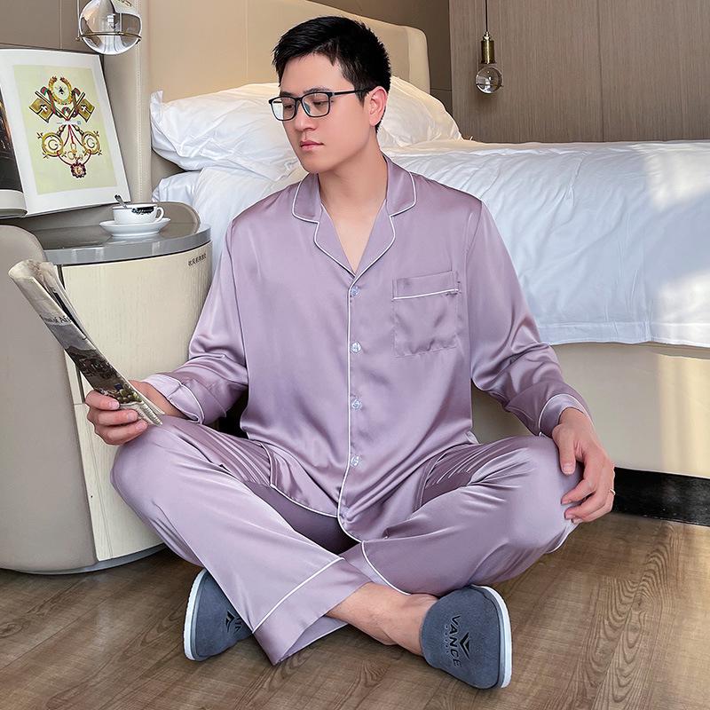 Ice Silk Men s Solid Color Pajama Set - Long Sleeve, Lightweight Spring/Autumn Home Wear L фіолетовий/сірий колір
Ice Silk Men s Solid Color Pajama Set - Long Sleeve, Lightweight Spring/Autumn Home Wear L фіолетовий/сірий колір