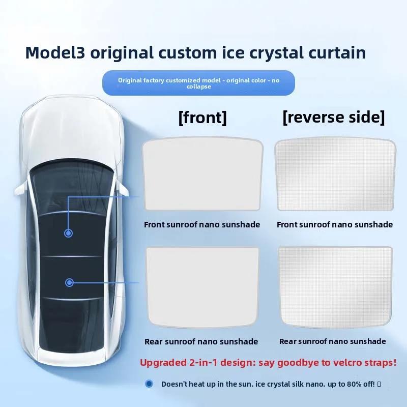 Car Sticker For Tesla Model Y Model 3 Sunroof Sunshade Renewal Y Split Sunscreen Thermal Insulation Ice Crystal Sunshade Car Sti NO LOGO
Car Sticker For Tesla Model Y Model 3 Sunroof Sunshade Renewal Y Split Sunscreen Thermal Insulation Ice Crystal Sunshade Car Sti NO LOGO