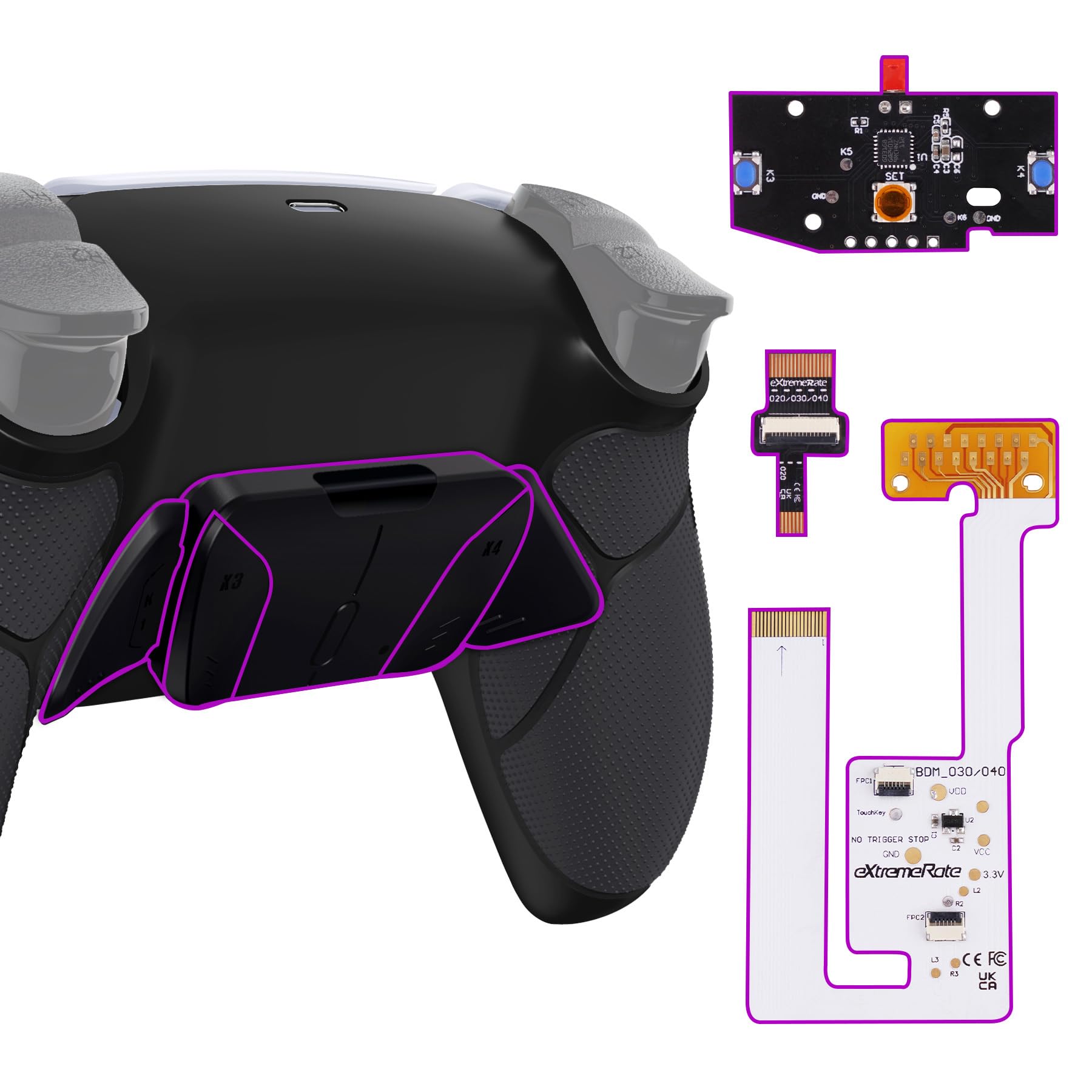 not a eXtremeRate Plastic RISE4 V3 Back Remapping Kit with Rubber Grip for Compatible with PS5 Controller Upgrade Board for PS5 Controller Black Back чорний
not a eXtremeRate Plastic RISE4 V3 Back Remapping Kit with Rubber Grip for Compatible with PS5 Controller Upgrade Board for PS5 Controller Black Back чорний