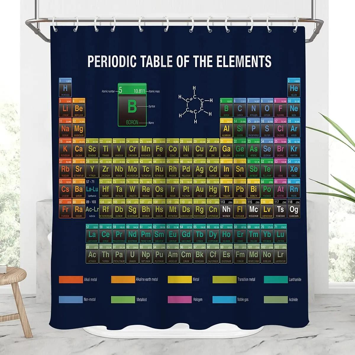 Periodic Table Shower Curtain Fabric Waterproof Polyester For Bathroom Accessories Home Decor Bathtub Curtain With 12Pcs Hooks W60H190(CM)-1 Pcs
Periodic Table Shower Curtain Fabric Waterproof Polyester For Bathroom Accessories Home Decor Bathtub Curtain With 12Pcs Hooks W60H190(CM)-1 Pcs