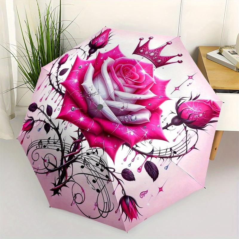 1pc Glamorous Pink Rose with Crown Umbrella with Plastic Handle,Suitable for All Seasons Home Travel Outdoor UmbrellaB1828
1pc Glamorous Pink Rose with Crown Umbrella with Plastic Handle,Suitable for All Seasons Home Travel Outdoor UmbrellaB1828