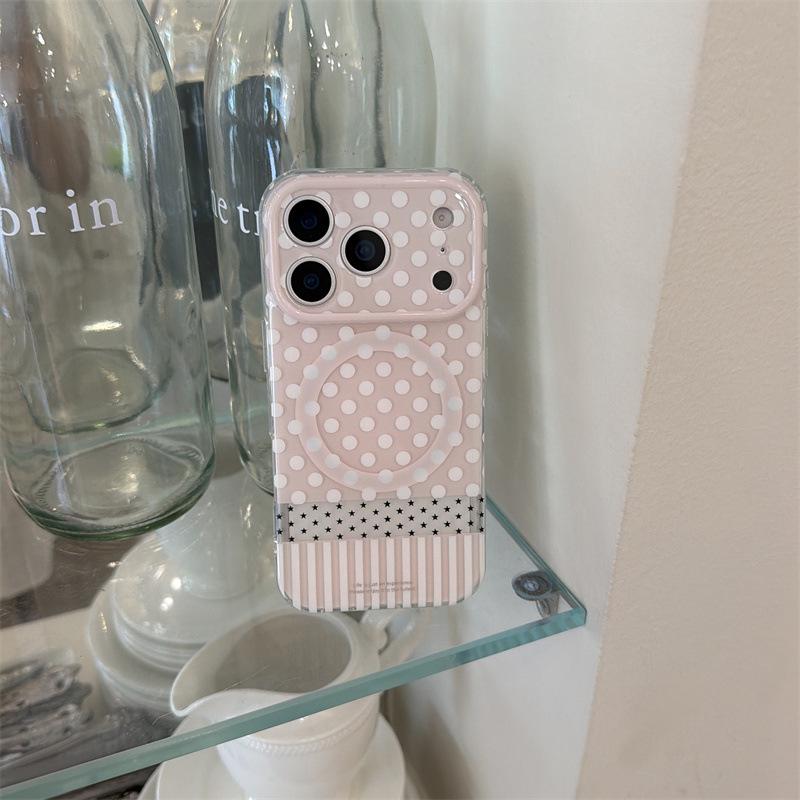 Korean-Style Polka Dot Magnetic Phone Case for iPhone 17/16 Pro Max/15 Pro 17Pro
Korean-Style Polka Dot Magnetic Phone Case for iPhone 17/16 Pro Max/15 Pro 17Pro