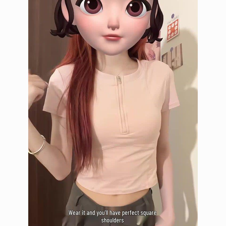 Korean Style Sporty Half-Zip Stand Collar Slim-Fit Women s Summer Short-Sleeve Tee M Premium рожевий
Korean Style Sporty Half-Zip Stand Collar Slim-Fit Women s Summer Short-Sleeve Tee M Premium рожевий