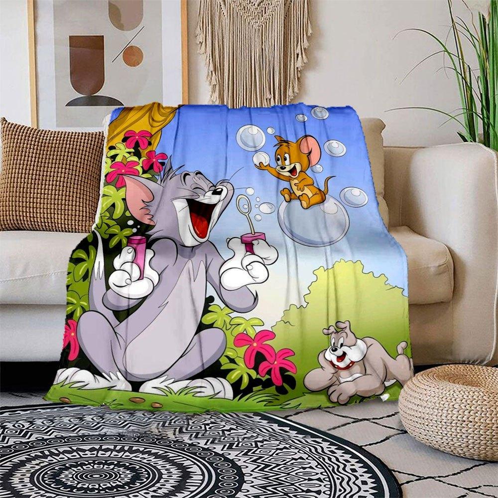 Tom Jerry Soap Bubble Cartoon Print Fabric by The YardBlanket Flannel Throw Blanket for Sofa, Bed, Travel, Camping, Office 100x150cm
Tom Jerry Soap Bubble Cartoon Print Fabric by The YardBlanket Flannel Throw Blanket for Sofa, Bed, Travel, Camping, Office 100x150cm