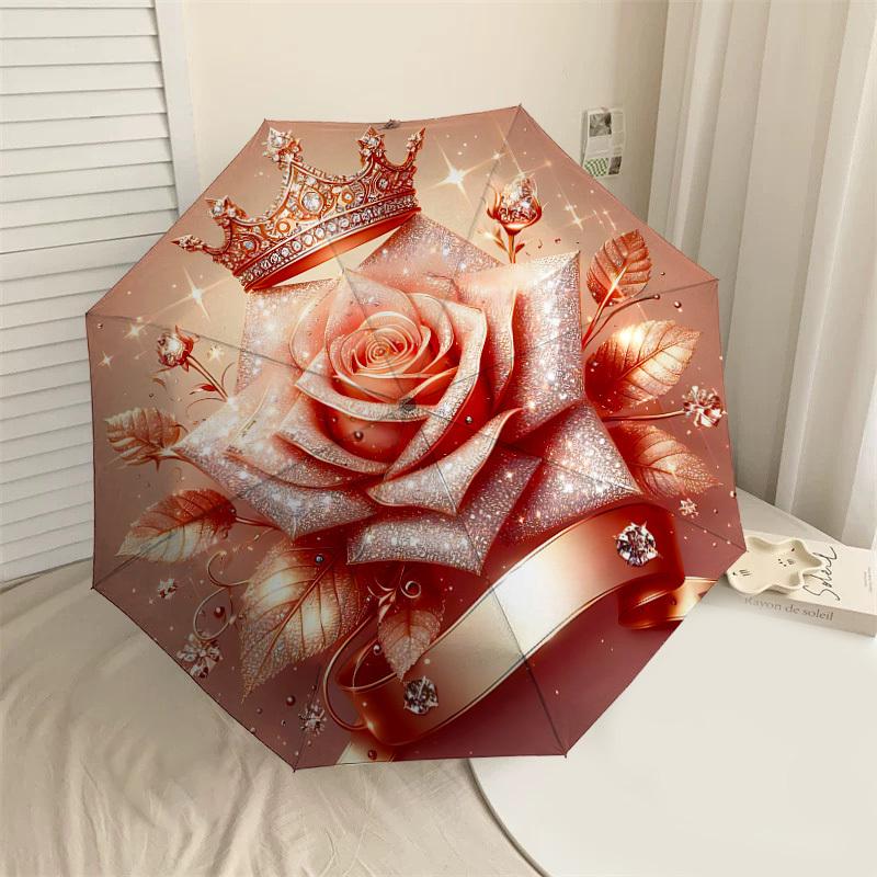 1PC Crown Rose Umbrella-9-Rib Reinforced, Automatic Open, Lightweight & Durable, Cute Fashion Accessory for Outdoor-P0749
1PC Crown Rose Umbrella-9-Rib Reinforced, Automatic Open, Lightweight & Durable, Cute Fashion Accessory for Outdoor-P0749