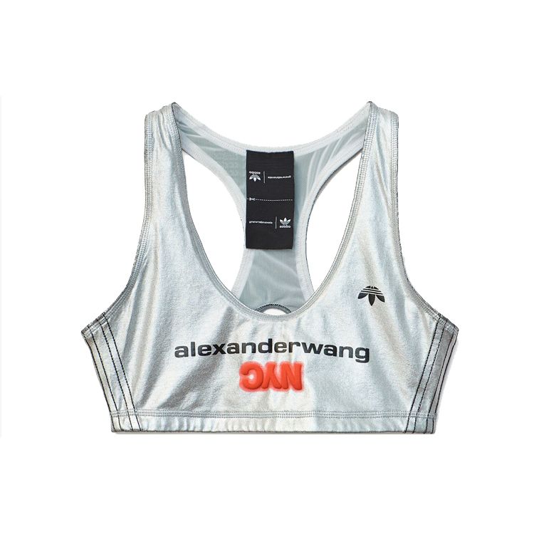 Спортивный бюстгальтер Adidas Originals X Alexander Wang с принтом, эластичный, женское нижнее белье, серебристый, FL6903 XL
Спортивный бюстгальтер Adidas Originals X Alexander Wang с принтом, эластичный, женское нижнее белье, серебристый, FL6903 XL