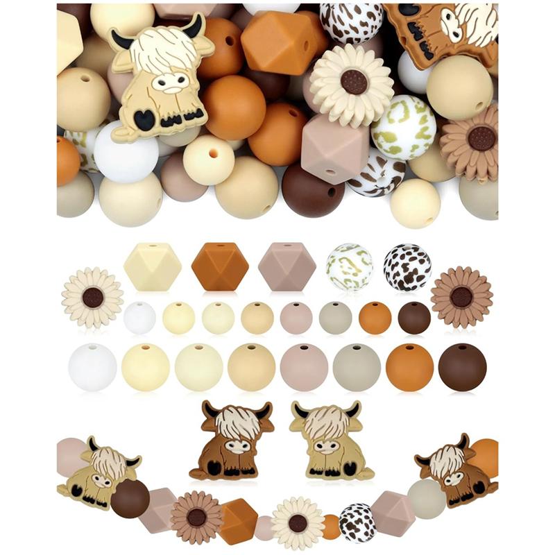 AEE4-76PCS Cow Silicone Beads-Animal Shaped,Brown & White Cow Beads For DIY Crafting,Keychains,Bracelets,Pens
AEE4-76PCS Cow Silicone Beads-Animal Shaped,Brown & White Cow Beads For DIY Crafting,Keychains,Bracelets,Pens