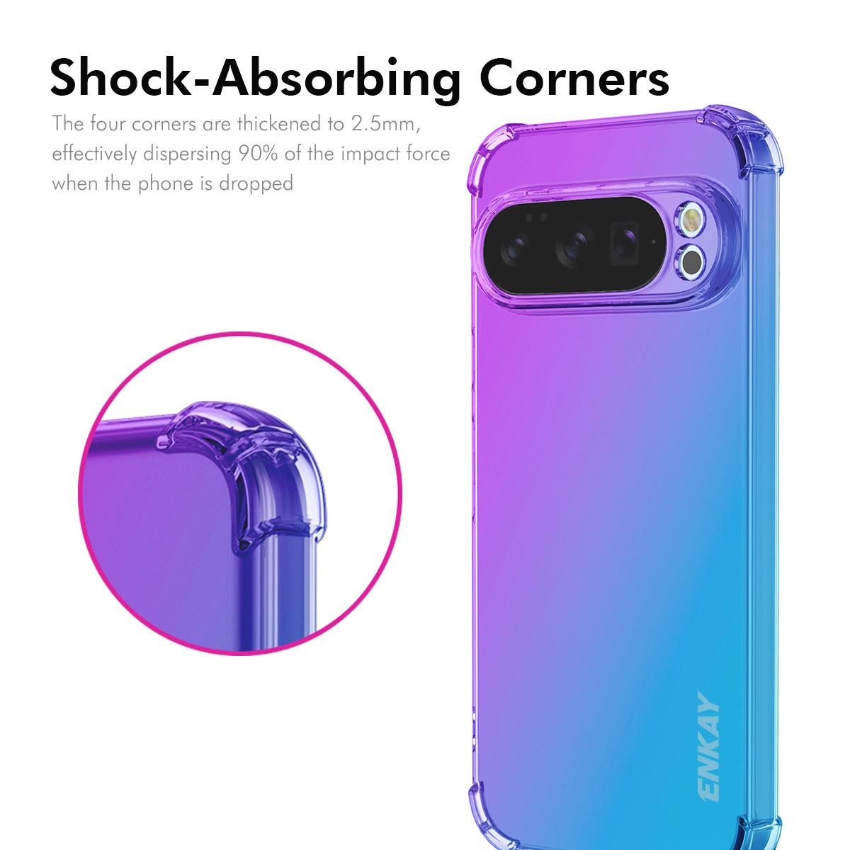For Google Pixel 10 Pro XL TPU Case ENKAY Thickened Four Corner Drop-proof Phone Back Cover Blue/Pink
For Google Pixel 10 Pro XL TPU Case ENKAY Thickened Four Corner Drop-proof Phone Back Cover Blue/Pink