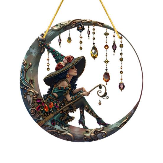 Ведьма Подвесное Украшение Витражный Акрил 2D Ловец Солнца Ведьма на Луне Орнамент для Дома Комнаты Окон Стен Садов Автомобилей 15 cm A
Ведьма Подвесное Украшение Витражный Акрил 2D Ловец Солнца Ведьма на Луне Орнамент для Дома Комнаты Окон Стен Садов Автомобилей 15 cm A