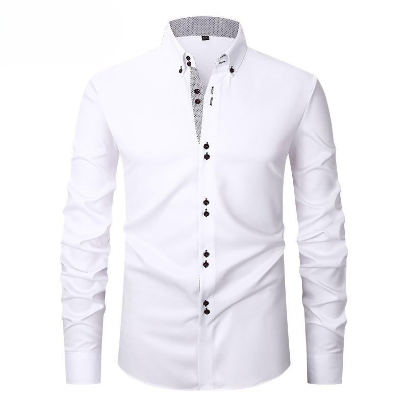 Men s Long-Sleeved Shirt: Slim-Fit, Two-Tone, Four-Way Stretch, Casual & Business, Plus Size S
Men s Long-Sleeved Shirt: Slim-Fit, Two-Tone, Four-Way Stretch, Casual & Business, Plus Size S