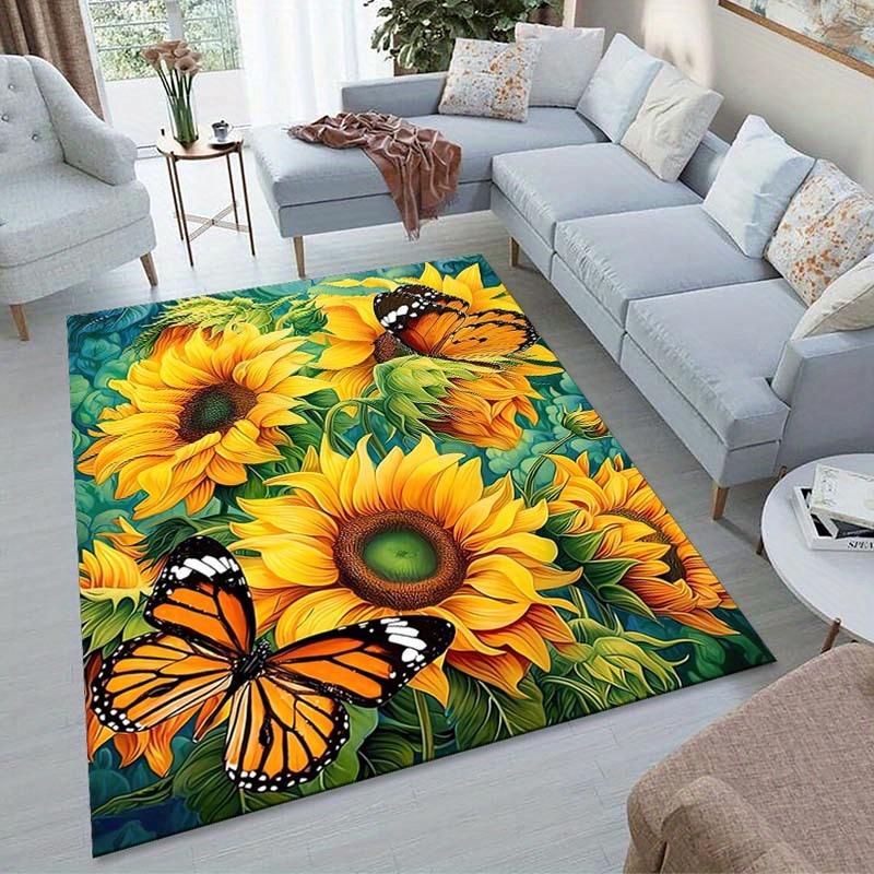 Sunflower and Butterfly Theme Large Area Rug – Soft Polyester Crystal Velvet Carpet for Living Room, Bedroom, Outdoor, Patio, an 60x90cm
Sunflower and Butterfly Theme Large Area Rug – Soft Polyester Crystal Velvet Carpet for Living Room, Bedroom, Outdoor, Patio, an 60x90cm