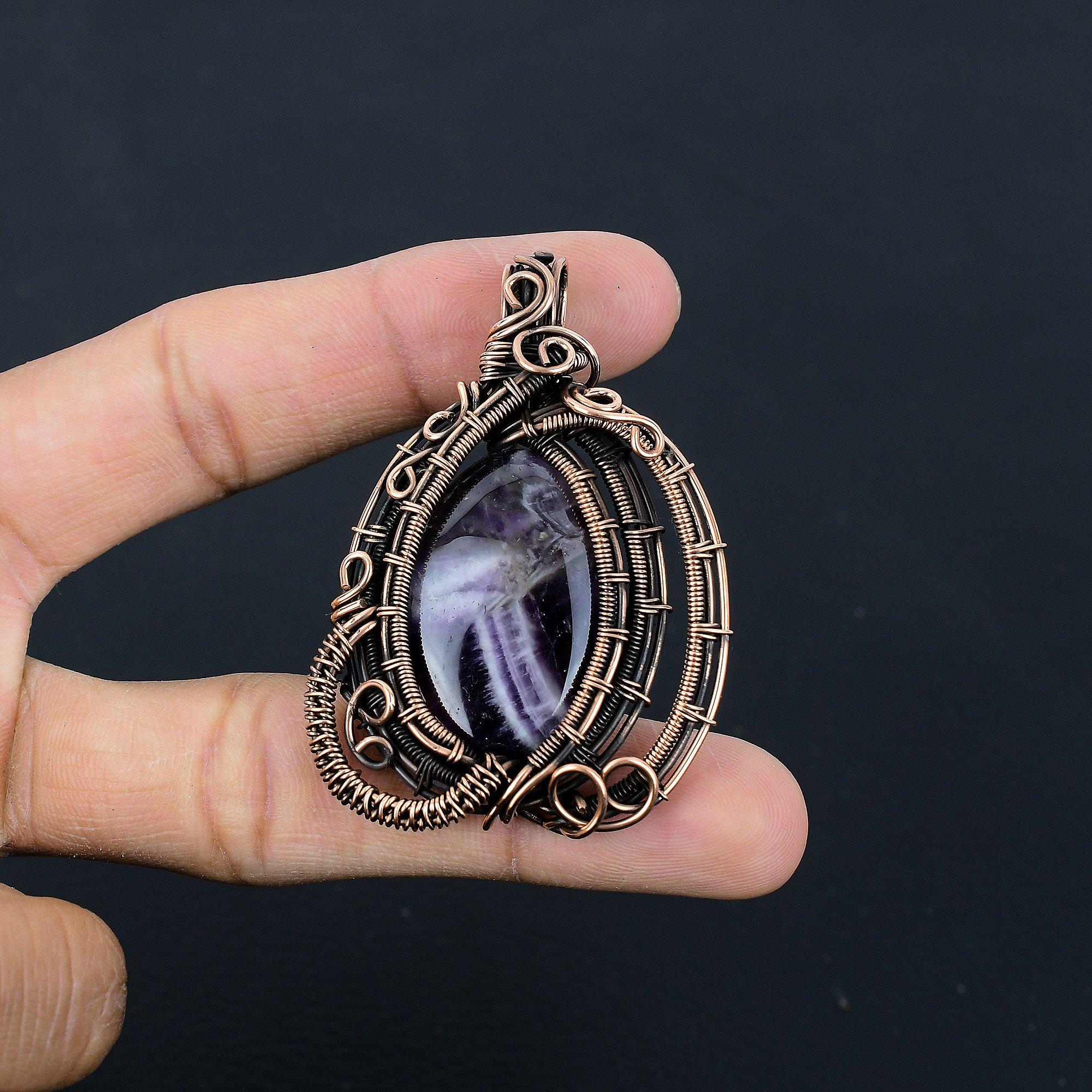 Sage Amethyst Pendant, Gemstone 999 Copper Wire Wrapped Jewelry Pendant, Handmade Jewelry Birthstone Pendant, Gift For Him 2.55 Inches
Sage Amethyst Pendant, Gemstone 999 Copper Wire Wrapped Jewelry Pendant, Handmade Jewelry Birthstone Pendant, Gift For Him 2.55 Inches