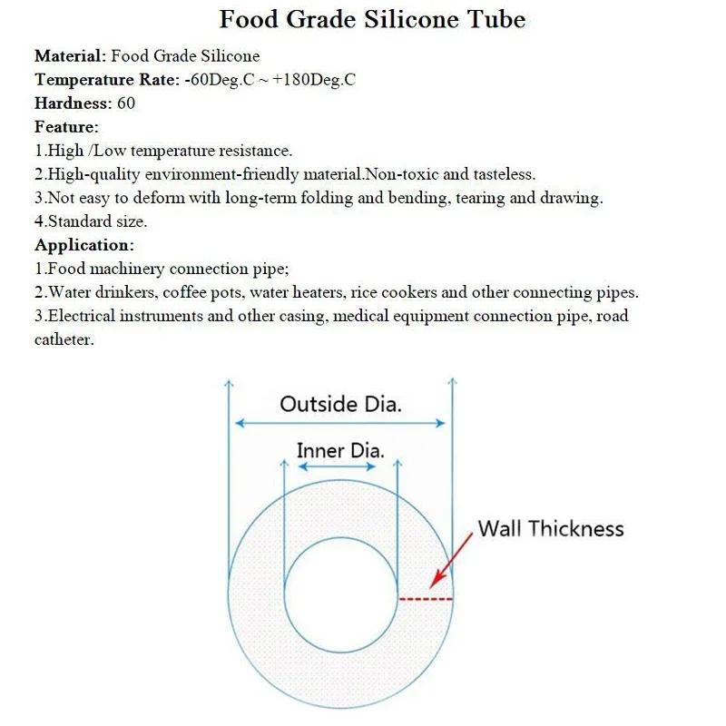 Soft Food Grade Silicone Rubber Hose Flexible Silicone Tube -60℃~180℃ Diameter 0.5 1 2 4 5 6 7 8 9 10 11 12 14 16 18 20 30 50mm 1 Meter&ID 0. 5mm x OD 1mm червоний
Soft Food Grade Silicone Rubber Hose Flexible Silicone Tube -60℃~180℃ Diameter 0.5 1 2 4 5 6 7 8 9 10 11 12 14 16 18 20 30 50mm 1 Meter&ID 0. 5mm x OD 1mm червоний