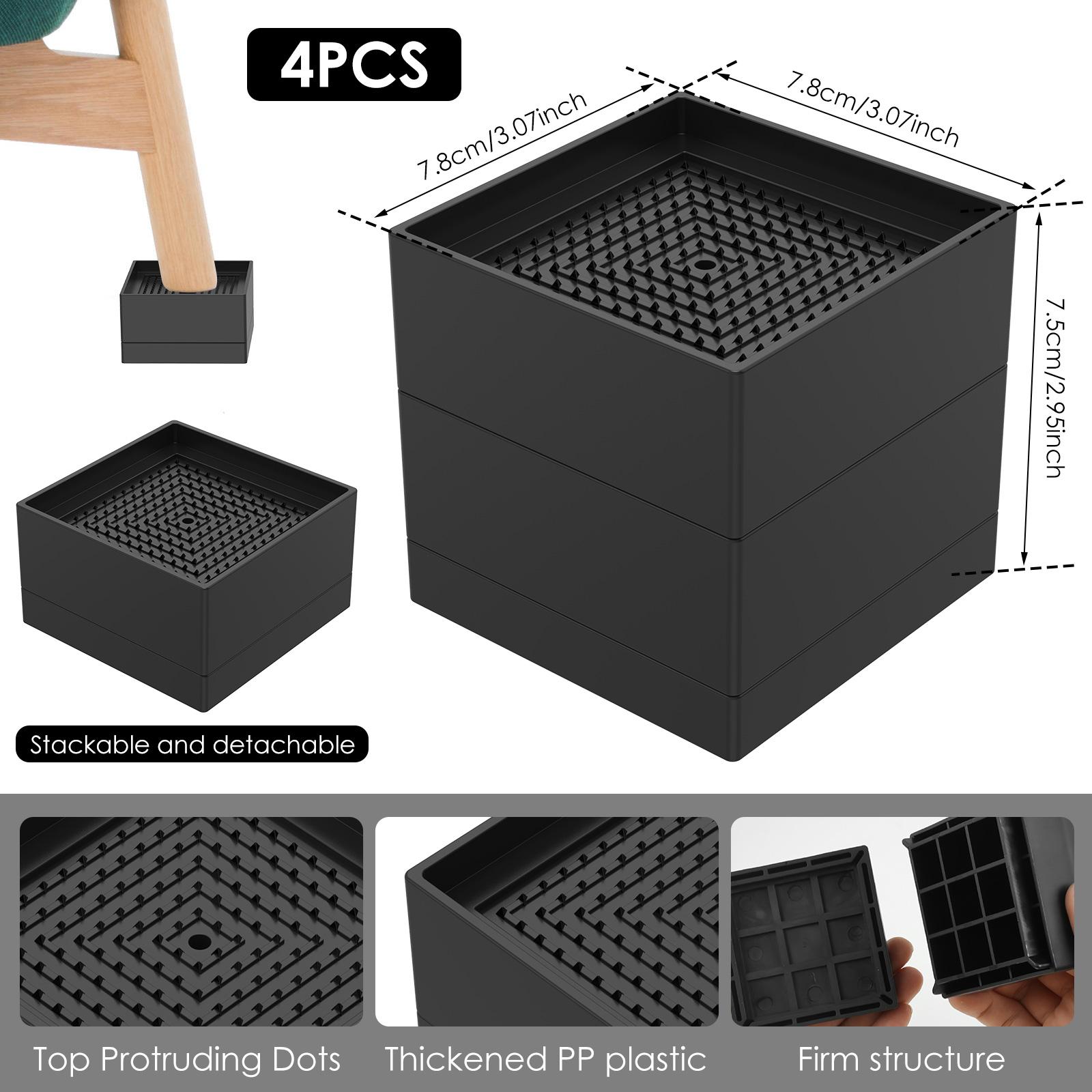 4Pcs Stackable Bed Riser Plastic Non Slip Furniture Riser Multifunctional Adjustable Bed Support Riser for Couch Desk Sofa Table
4Pcs Stackable Bed Riser Plastic Non Slip Furniture Riser Multifunctional Adjustable Bed Support Riser for Couch Desk Sofa Table
