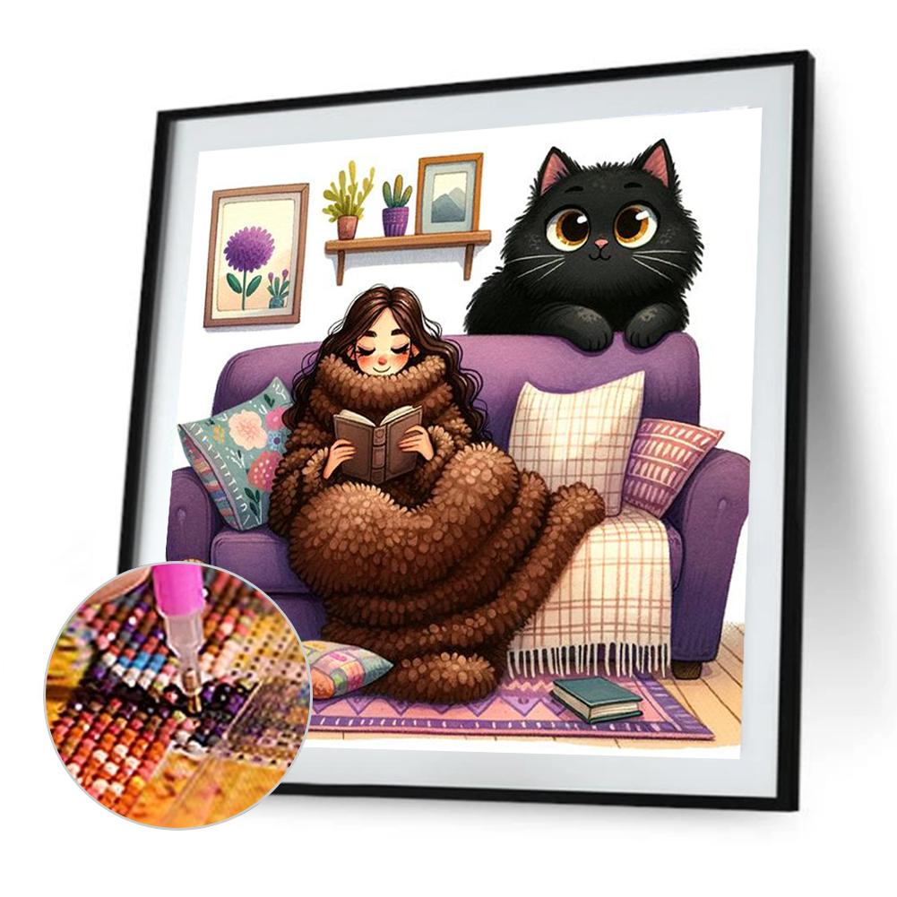 5D DIY Full Round Drill Diamond Painting Girl Cat Kit Home Decor Art 40x40cm UK
5D DIY Full Round Drill Diamond Painting Girl Cat Kit Home Decor Art 40x40cm UK