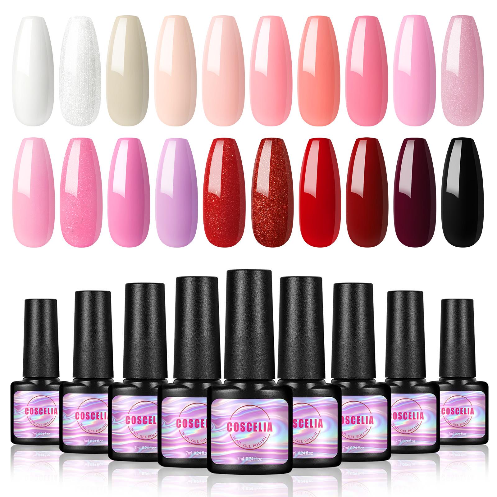 COSCELIA 20 цветов 7 мл Гель-лак для ногтей Soak Off UV LED Гель-лак для дизайна ногтей Чистый цветной набор гелей Нужна УФ-гель-сушилка Лампа Рождественский стиль Маникюрный набор 
COSCELIA 20 цветов 7 мл Гель-лак для ногтей Soak Off UV LED Гель-лак для дизайна ногтей Чистый цветной набор гелей Нужна УФ-гель-сушилка Лампа Рождественский стиль Маникюрный набор