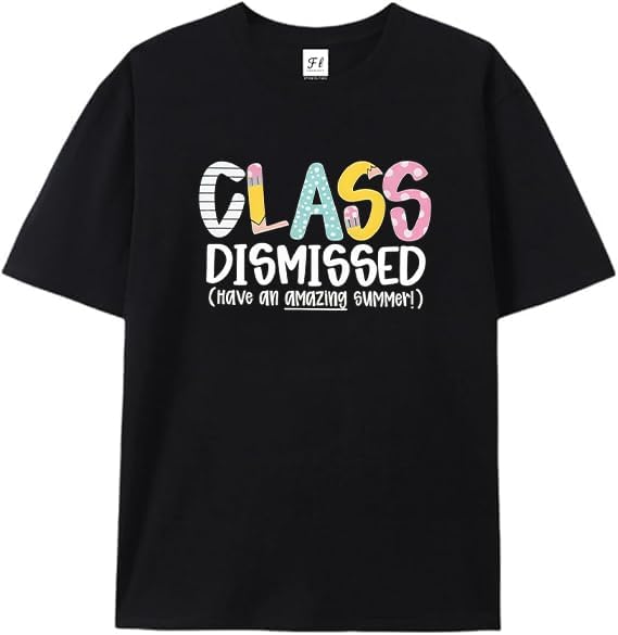 Women Last Day of School Shirts Class Dismissed Graduation T-Shirt Teacher Life Tees Black 5XL різнокольоровий
Women Last Day of School Shirts Class Dismissed Graduation T-Shirt Teacher Life Tees Black 5XL різнокольоровий