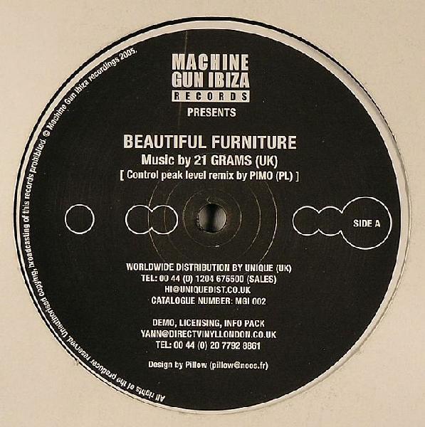 12inch Record 21 GRAMS & PIMO - Beautiful Furniture / Supamusic MGI002 Machine Gun Ibi 2005 UK Dance & Electronica Used
12inch Record 21 GRAMS & PIMO - Beautiful Furniture / Supamusic MGI002 Machine Gun Ibi 2005 UK Dance & Electronica Used