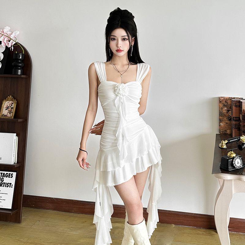 # Sisjuly# French style Pure Desire Ivory White Mesh Patchwork Flower Tassel Sling Dress Women Slim fit White S
# Sisjuly# French style Pure Desire Ivory White Mesh Patchwork Flower Tassel Sling Dress Women Slim fit White S