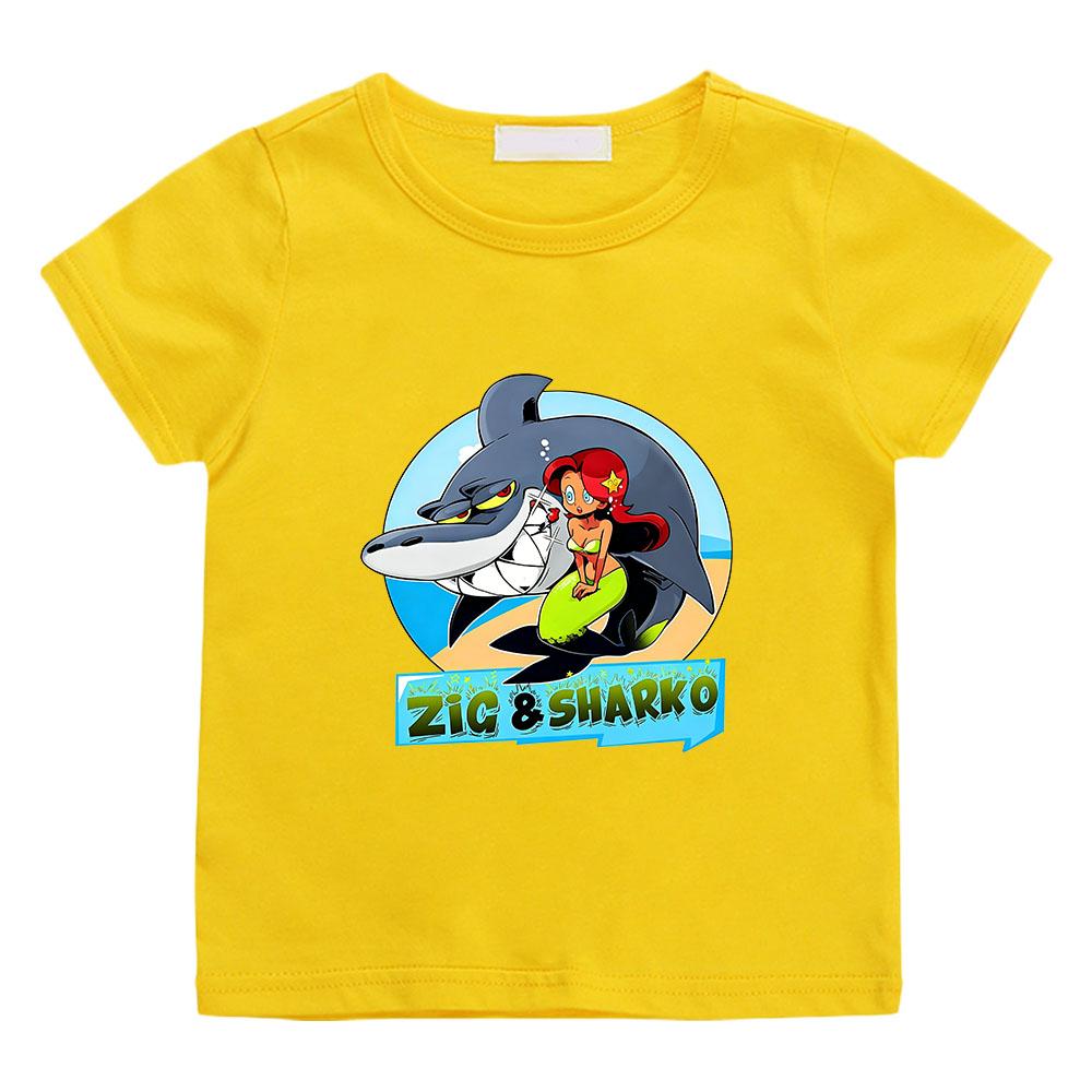 Zig and Sharko Toddler Kids 100%Cotton Cartoon Print T-shirt 2-12 Years Boys Girls Fashion Soft Short Sleeve Casual Tops Summer 160 жовтий
Zig and Sharko Toddler Kids 100%Cotton Cartoon Print T-shirt 2-12 Years Boys Girls Fashion Soft Short Sleeve Casual Tops Summer 160 жовтий