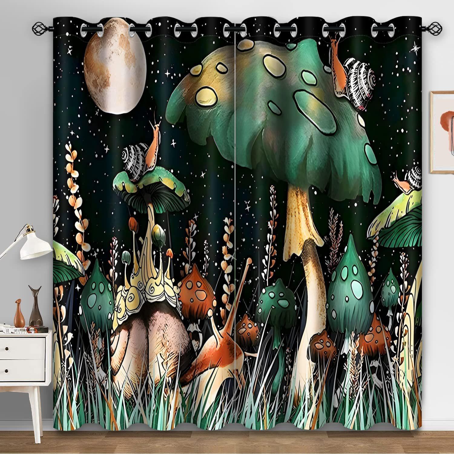 Занавеска с рисунком гриба для детей, декор для спальни для мальчиков и девочек, психоделические ботанические акварельные занавески для окон W50xH130(CM)x2PCS-Grommet Top
Занавеска с рисунком гриба для детей, декор для спальни для мальчиков и девочек, психоделические ботанические акварельные занавески для окон W50xH130(CM)x2PCS-Grommet Top