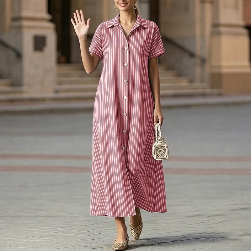 ZANZEA Women Casual Turn Down Collar Short Sleeve Loose Stripe Shirt Dress 2XL червоний
ZANZEA Women Casual Turn Down Collar Short Sleeve Loose Stripe Shirt Dress 2XL червоний