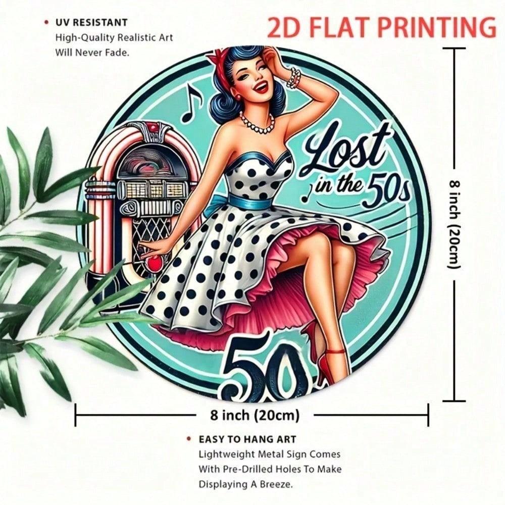 Retro 50s Rockabilly 8 Inch Round Tin Sign Music Wall Art Vintage Metal Poster for Cafe Bar Garage Decor
Retro 50s Rockabilly 8 Inch Round Tin Sign Music Wall Art Vintage Metal Poster for Cafe Bar Garage Decor
