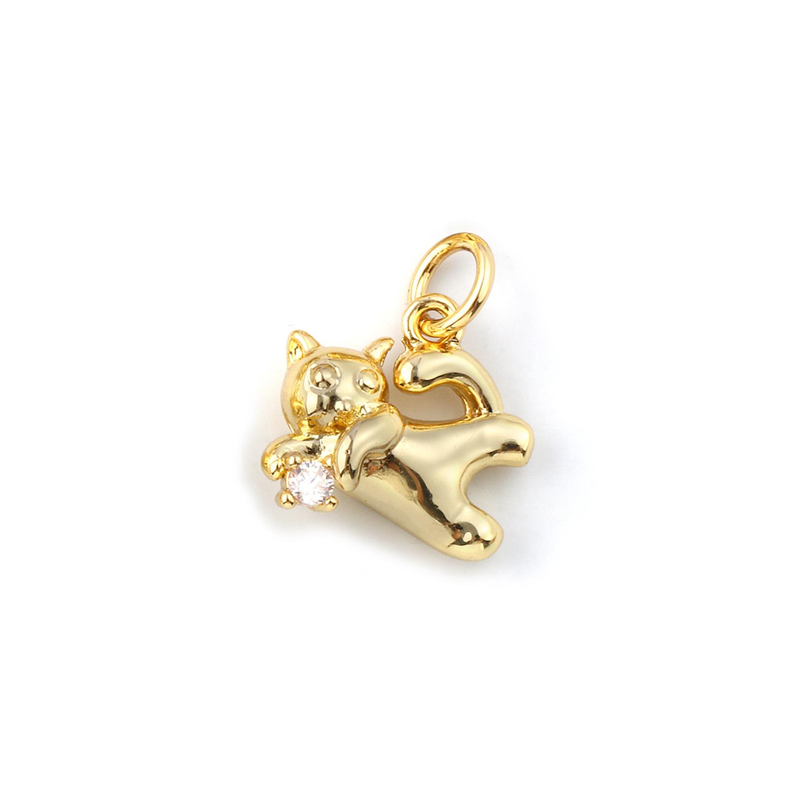 2 PCs Brass & Cubic Zirconia Charms 18K Gold Plated Cat Animal Pendants For DIY Necklace Bracelet Jewelry Making Findings
2 PCs Brass & Cubic Zirconia Charms 18K Gold Plated Cat Animal Pendants For DIY Necklace Bracelet Jewelry Making Findings