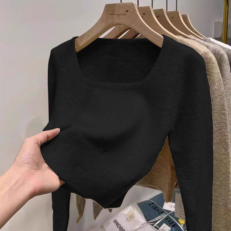 Женский трикотажный топ с квадратным вырезом в корейском стиле, осенний, короткой длины, открывающий ключицы M
Женский трикотажный топ с квадратным вырезом в корейском стиле, осенний, короткой длины, открывающий ключицы M