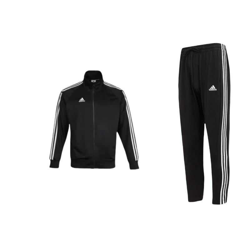 Adidas Retro Striped Color Block Zip Collar Long Sleeve Tapered Knit Pants Casual Sports Suit Men suit Black IC0044+TR30J1-BW L
Adidas Retro Striped Color Block Zip Collar Long Sleeve Tapered Knit Pants Casual Sports Suit Men suit Black IC0044+TR30J1-BW L
