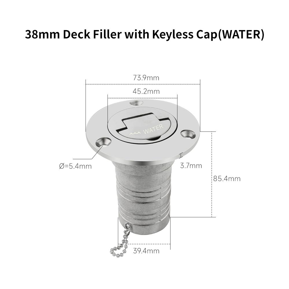 38/50MM AISI 316 Stainless Steel Deck Filler with Keyless Cap GAS DIESEL FUEL WASTE WATER Mirror Polish Marine Deck Filler Cap 38mm WATER
38/50MM AISI 316 Stainless Steel Deck Filler with Keyless Cap GAS DIESEL FUEL WASTE WATER Mirror Polish Marine Deck Filler Cap 38mm WATER