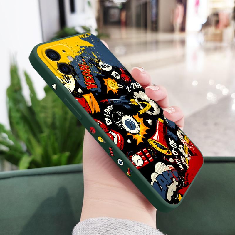 Cartoon Blast Phone Case For iPhone 12 11 X XR XS 8 7 SE2 Pro Max Plus Mini Liquid Silicone Soft Cover iPhone 12 темно-зеленого
Cartoon Blast Phone Case For iPhone 12 11 X XR XS 8 7 SE2 Pro Max Plus Mini Liquid Silicone Soft Cover iPhone 12 темно-зеленого