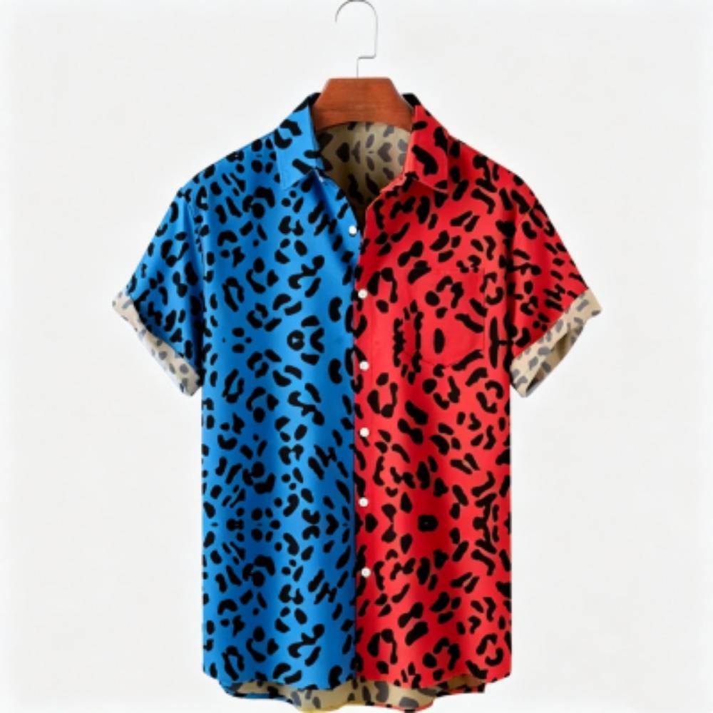 Men Summer Two Tone Leopard Printing Shirt Hawaiian Vacation Clothing Male Fashion Beach Style Shirt Daily Men s and Women s Shirt S
Men Summer Two Tone Leopard Printing Shirt Hawaiian Vacation Clothing Male Fashion Beach Style Shirt Daily Men s and Women s Shirt S