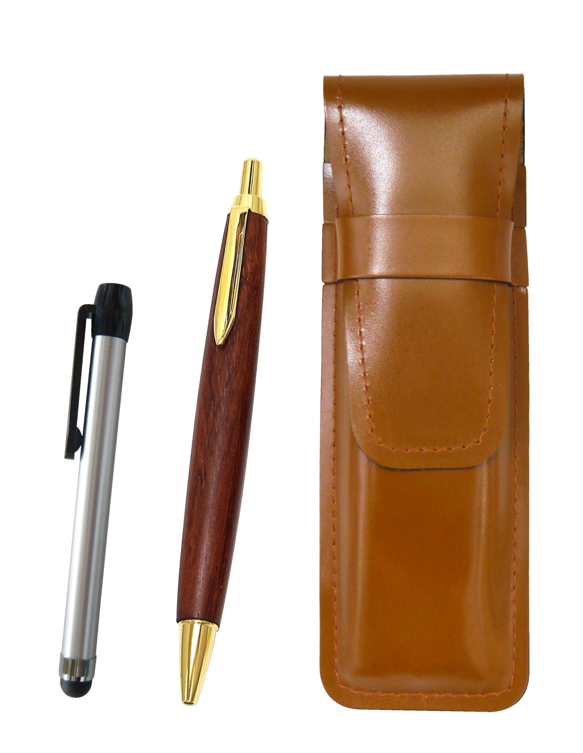 Slim cowhide pencil case brown metal touch rod silver and brown wood shaft retro ballpoint pen set ASC-ALST-HS48S
Slim cowhide pencil case brown metal touch rod silver and brown wood shaft retro ballpoint pen set ASC-ALST-HS48S