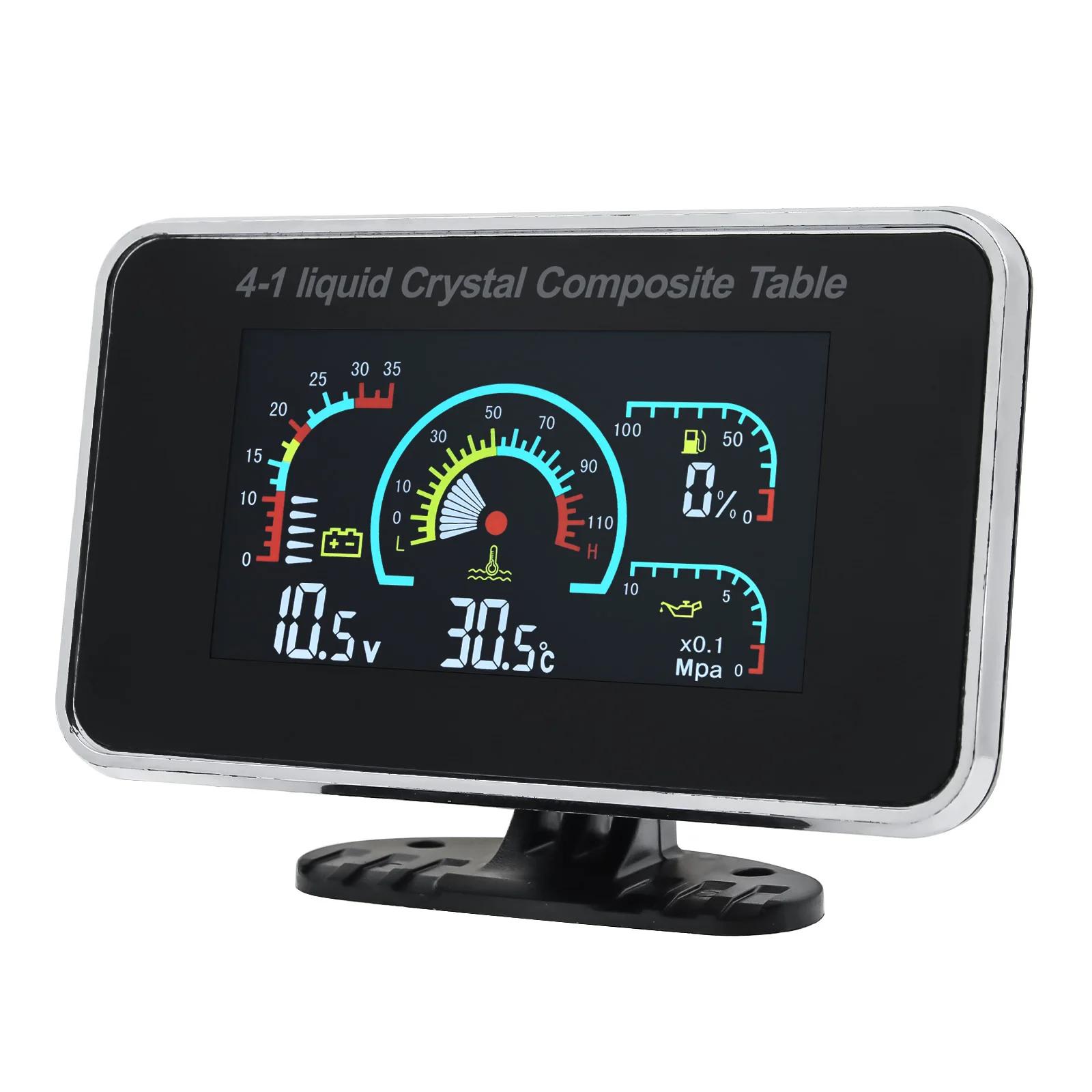 Water Temperature+Oil Pressure+Fuel Level+Voltmeter with Water Temp Joint Pipe Sensor 26-40mm 4 In 1 LCD Gauge Car 12V24V
Water Temperature+Oil Pressure+Fuel Level+Voltmeter with Water Temp Joint Pipe Sensor 26-40mm 4 In 1 LCD Gauge Car 12V24V