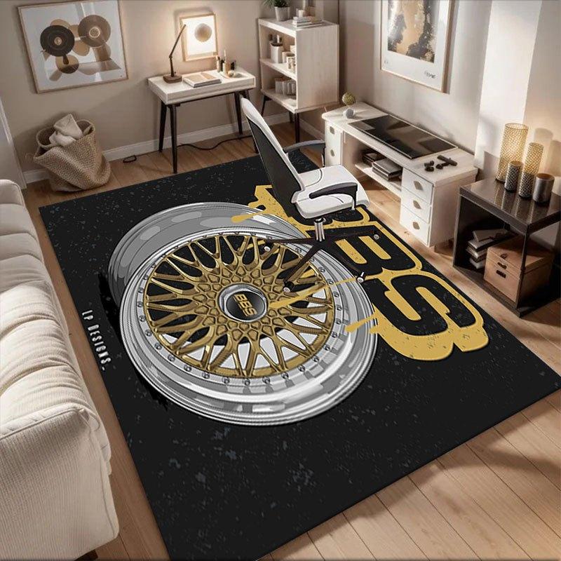 BBS Wheel Gold & Silver Car Accessories Automotive DecorOffice Mat Perfect for Home Decor Office Desk Chair Rugs Chair Carpet for office Pol 60cm by 90cm
BBS Wheel Gold & Silver Car Accessories Automotive DecorOffice Mat Perfect for Home Decor Office Desk Chair Rugs Chair Carpet for office Pol 60cm by 90cm