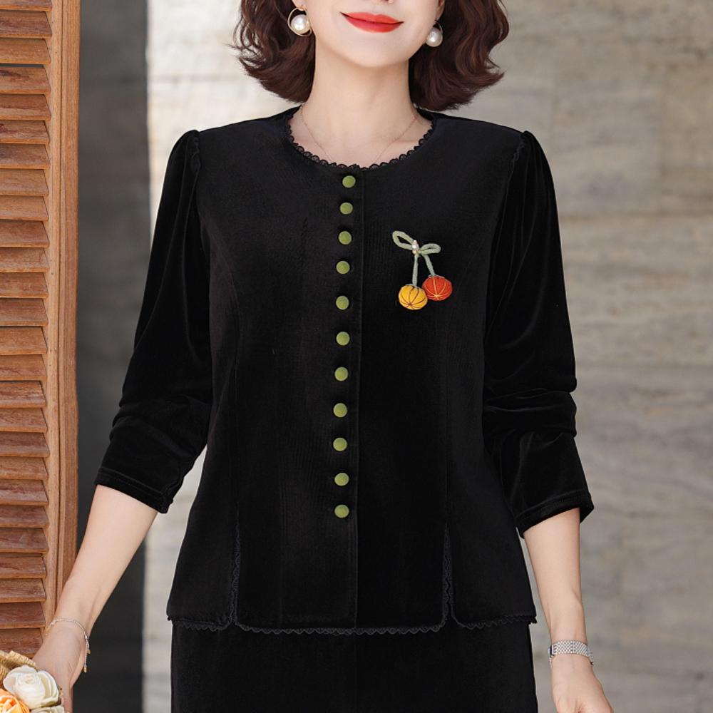 Mother s Elegant Gold Velvet Jacket & Shirt Two-Piece Set - Perfect for Middle-Aged and Elderly Women, for Spring and Autumn. XL (suggested for up to 105 jin)
Mother s Elegant Gold Velvet Jacket & Shirt Two-Piece Set - Perfect for Middle-Aged and Elderly Women, for Spring and Autumn. XL (suggested for up to 105 jin)