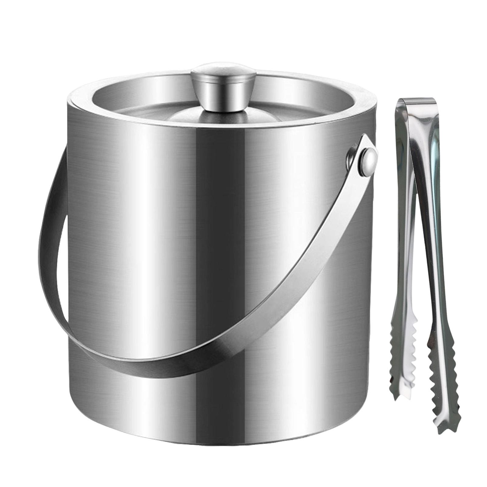 Stainless Steel Ice Bucket with Lid and Handle for Home Bar Parties and Events Includes Ice Tongs Durable Construction Easy to Clean M
Stainless Steel Ice Bucket with Lid and Handle for Home Bar Parties and Events Includes Ice Tongs Durable Construction Easy to Clean M