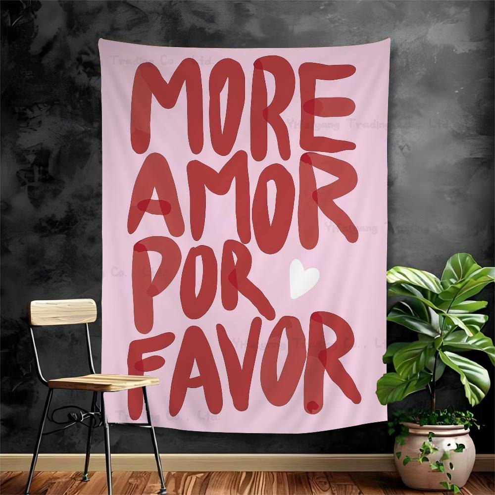 Nordic More Amor Por Favor Colorful Eclectic Pink Love Cartoon Tapestry For Living Room Home Dorm Decor INS Home Decor 74x94cm(29x37in)
Nordic More Amor Por Favor Colorful Eclectic Pink Love Cartoon Tapestry For Living Room Home Dorm Decor INS Home Decor 74x94cm(29x37in)