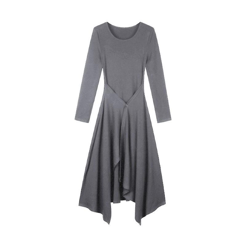 New solid color can be worn three long dress autumn and winter new high-end simple dress Hepburn style slit irregular skirt XL сірий колір
New solid color can be worn three long dress autumn and winter new high-end simple dress Hepburn style slit irregular skirt XL сірий колір