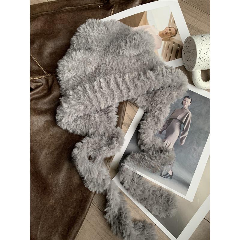 Милая вязаная шапка в корейском стиле для женщин с широкими полями, подчеркивающая лицо, модная и универсальная, простая шерстяная уличная шапка, защищающая от холода One size