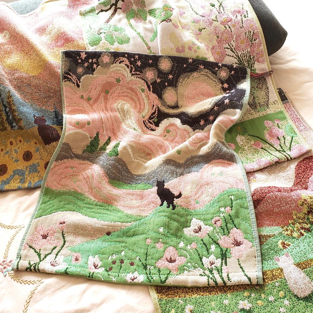No Fading Pastoral Cats 100% Cotton Four-layer Gauze Towel Printed Hand Towel for Bathroom Kids Adults
No Fading Pastoral Cats 100% Cotton Four-layer Gauze Towel Printed Hand Towel for Bathroom Kids Adults