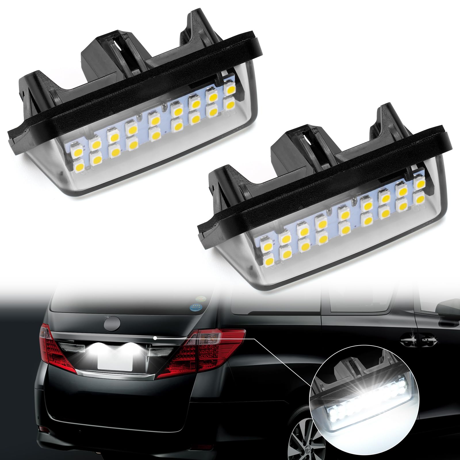 Alphard 30 Series Vellfire 30 Series Early/Late LED License Lamp Hybrid AYH30 Prius 50 Number Plate Light Set of 2
Alphard 30 Series Vellfire 30 Series Early/Late LED License Lamp Hybrid AYH30 Prius 50 Number Plate Light Set of 2