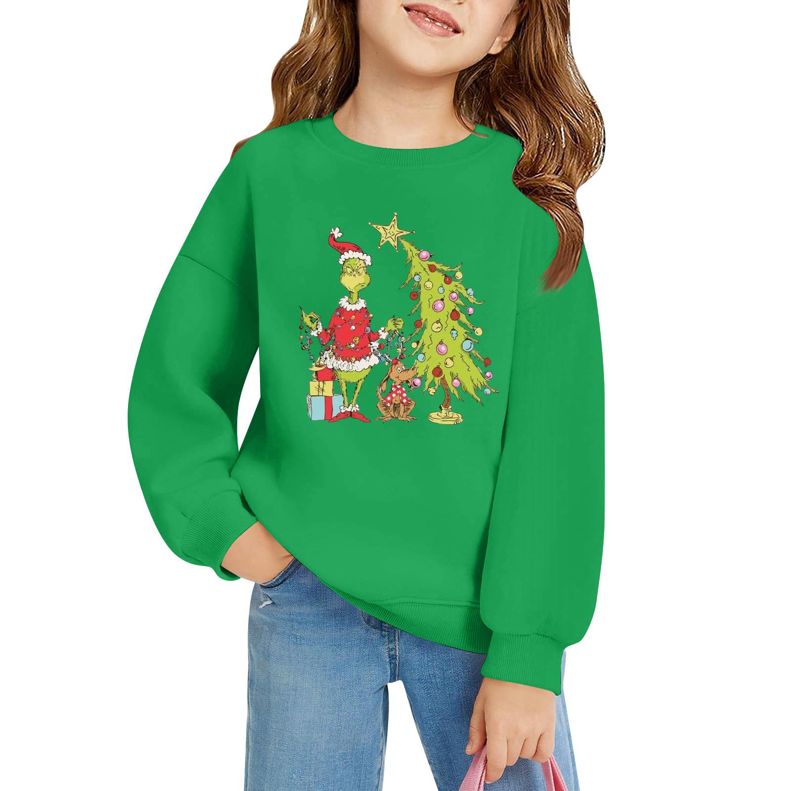 Kids Long Sleeve Loose Fit Pullover Sweatshirt Fun Christmas Print Crew Neck Top for Boys and Girls Holiday Casual Wear 100 зелёный
Kids Long Sleeve Loose Fit Pullover Sweatshirt Fun Christmas Print Crew Neck Top for Boys and Girls Holiday Casual Wear 100 зелёный