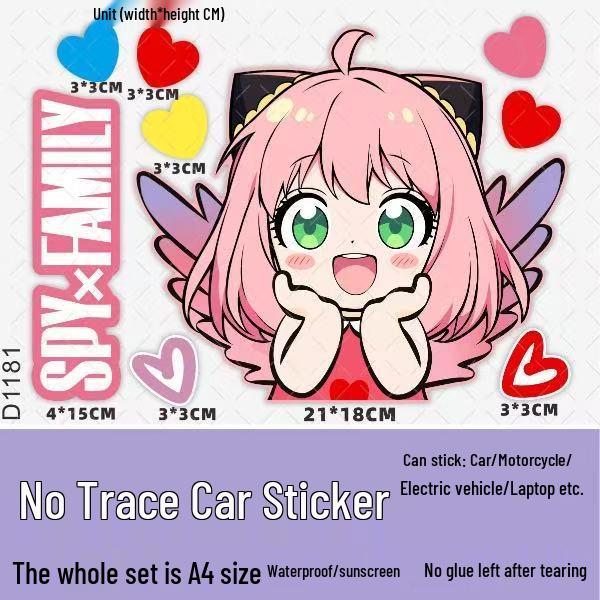 Аня Spy x Family Наклейка на машину - Водонепроницаемая, Милая, Декоративная, Креативная Защита от царапин
Аня Spy x Family Наклейка на машину - Водонепроницаемая, Милая, Декоративная, Креативная Защита от царапин